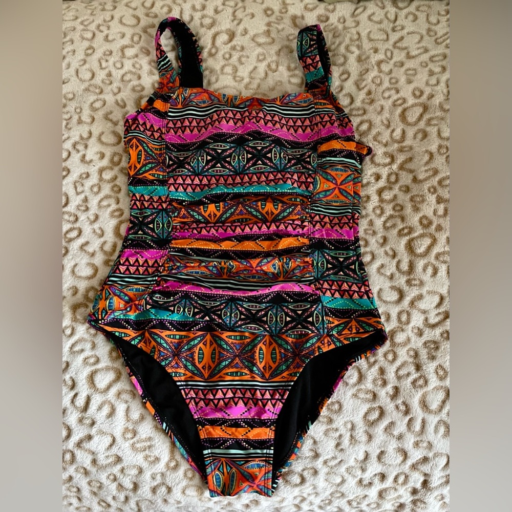Colorful Tribal Print Onepiece Swimsuit